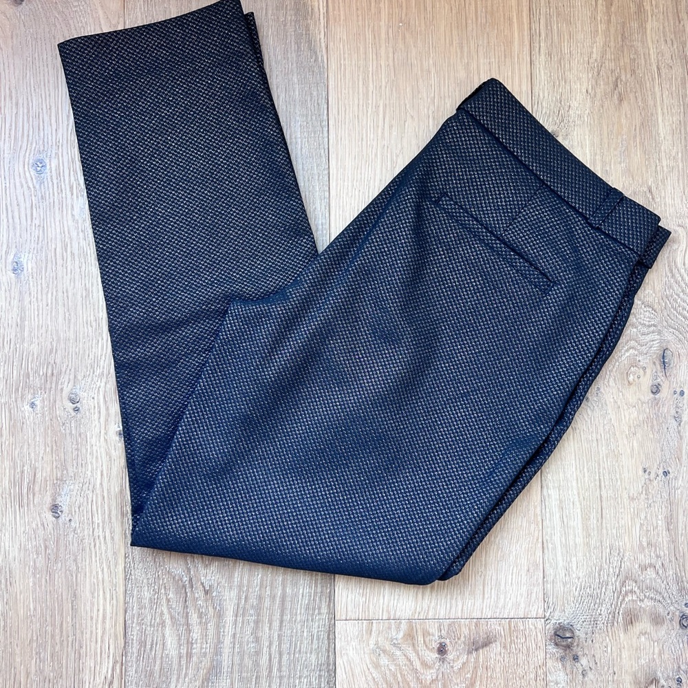 Banana Republic Sloan Black & Gold Ankle Pants | Size 10